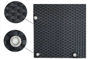 Paravan de balcon din Polyrattan 0,9x5m 1300g/m2 antracit
