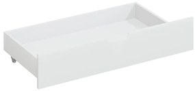 Cadru de pat cu 4 sertare, alb, 200x200 cm, lemn masiv pin Alb, 200 x 200 cm, 4 Sertare