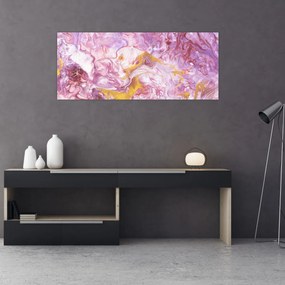 Tablou - Abstract roz (120x50 cm)