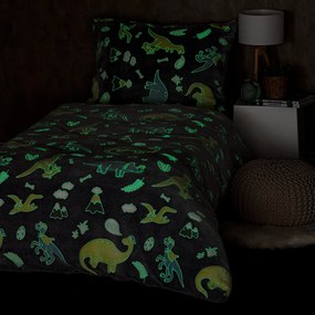 Lenjerie de pat luminoasă 4Home Dino, cocolino, 140 x 200 cm, 70 x 90 cm