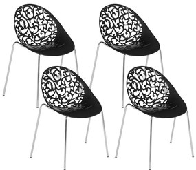 Set mese de sufragerie 4buc. Mumbwa (negru). Promo -43%. 1009814