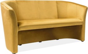 Canapea TM-3, stofa catifelata galben - Bluvel 68, 160x60x76 cm