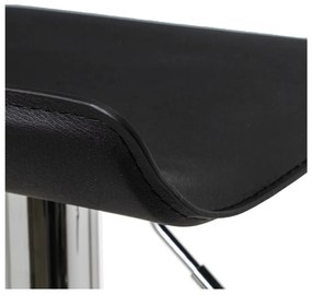 Set de scaune de bar negru cu înălțime ajustabilă 2 buc. tapițat (înălțime șezut 63 cm) – Casa Selección