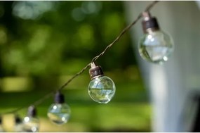 Ghirlandă solară decorativă cu 30 LED/8 funcții, 500 mAh, 10,6 m, IP67, alb cald