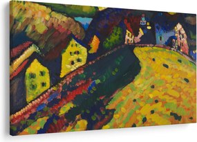 Tablou - Vasily Kandinsky, Houses at Murnau, reproducere (90x60 cm)