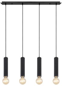 Lustră pe cablu MARION 4xE27/60W/230V lemn negru Globo 15499-4H