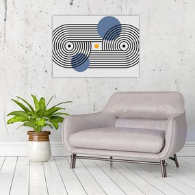 Tablou pe sticlă - Abstracție minimalistă N⁰3 (70x50 cm)