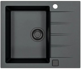 ALVEUS SETA23230 - Chiuvetă de bucătărie CADIT + baterie pentru chiuvetă MINTAS, 34 cm, granit/negru