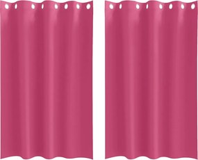 vidaXL Perdele Opaque cu Inel 2 pcs Roz Aprins 175 x 140 cm Poliester