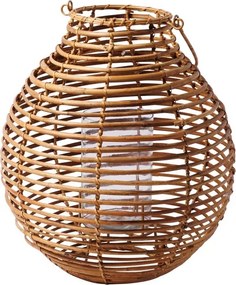 Suport lumanare natur din rattan H23cm Vagabond