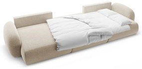 Colțar bej extensibil/cu spațiu de depozitare cu tapițerie din chenille (în formă de "U") Tonale – Cosmopolitan Design