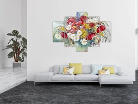 Tablou - Vază cu flori sălbatice (150x105 cm)