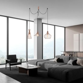 Lustră pe cablu MEZOPOTAMYA 3xE27/40W/230V