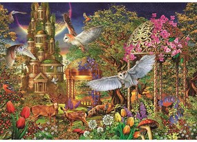 Colorat Woodland Grădină Fantastică puzzle de 1500 de piese Compact Clementoni