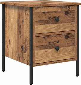 vidaXL Noptieră Lemn vechi 40 x 42 x 50 cm Lemn compus și metal