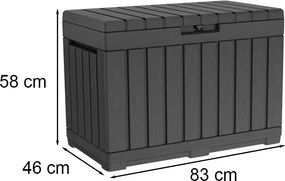 Cutie de depozitare pentru grădină din plastic Kentwood 190L antracit