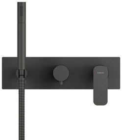 Baterie negru-mat pentru duș încastrată (3 ieșiri) Spy – Sapho