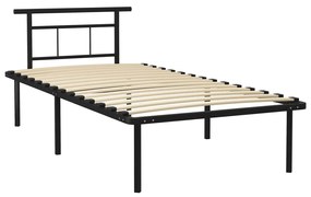 324823 vidaXL Cadru de pat, negru, 100 x 200 cm, metal