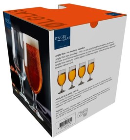 Set 4 pahare pentru bere Lyngby Glas Juvel, 490 ml