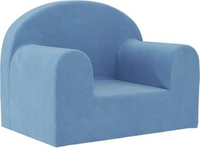 vidaXL Canapea pentru copii, albastru, pluș moale