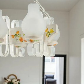 Brilagi - Candelabru cu lanț QUEEN 6xE14/40W/230V fag/crem