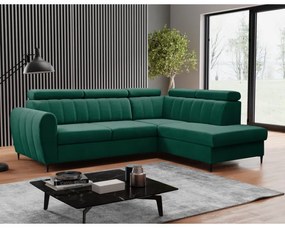 Coltar Living Extensibil KORIO L Dreapta Verde