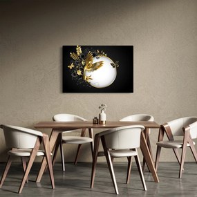 Tablou - Bile cu motive aurii (90x60 cm)