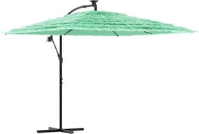vidaXL Umbrelă soare de grădină cu stâlp din oțel, verde 269x269x235cm