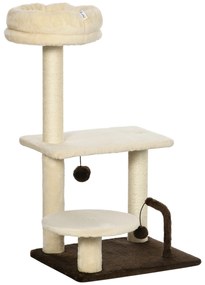 PawHut  Ansamblu de pisici pentru interior Turn de pisici cu stalp de zgariat Jucarie cu minge | AOSOM RO