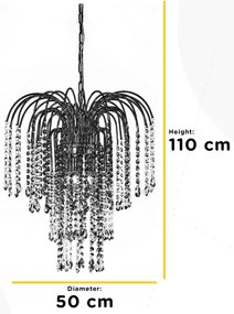 Lustră pe lanț PIOGGIA 5xE14/6W/230V auriu ONLI