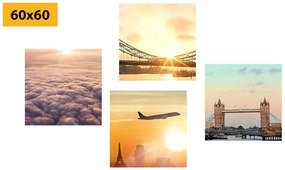 Set tablouri Londra cu răsărit de soare