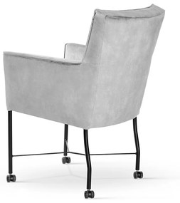 Scaun tapitat Corvus cu roti H88 cm