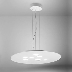 Lustra suspendata moderna Luna 60x72,5cm, alb sau gri