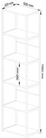Raft Izumi II (negru + stejar craft). 1071303