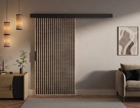 Ușă glisantă Perion – 106x1.6x205 cm – Sonoma / Negru