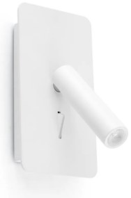 Aplica cu reader LED directionabil stil minimalist SUAU USB C alb