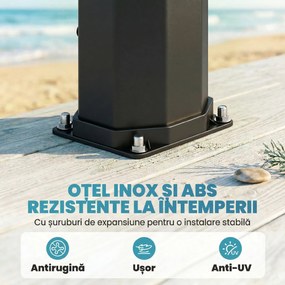 Outsunny Duș Exterior Ecologic cu Duș Portabil | Aosom Romania