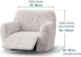 Gaico Huse bielastice VITTORIA smântânii fotoliu de relaxare (l. 70 - 90 cm)