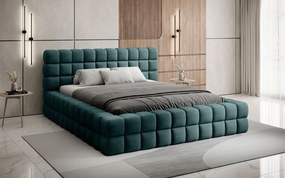 Pat lemn masiv Tapitat Tetrix Personalizabil 140/160/180x200cm - 180x200, Touch 100