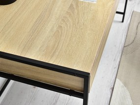 Masă PC Unica (sonoma + negru). 1109858