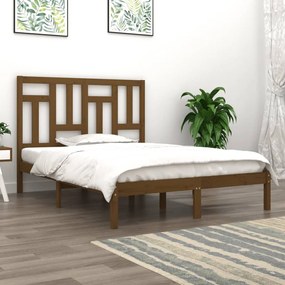 3104541 vidaXL Cadru de pat, maro miere, 120x200 cm, lemn masiv de pin