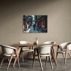 Tablou pe sticlă - Plimbare prin Tokio (70x50 cm)