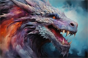 Tablou - Ilustrație a unui dragon (90x60 cm)