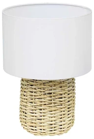 Veioza din ratan cu abajur, 42x18x22 cm, 1xe27, 60w, cu cablu si intrerupator - wh-9788