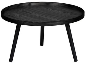 Masă de cafea WOOOD Mesa, Ø 60 cm, negru