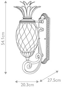 Aplică Hinkley HK-PLANTATION-M-MB PLANTATION 1xE27/40W/230V negru