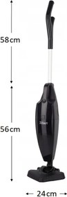 Aspirator vertical ZILAN ZLN1235N, Negru Putere 800W, Fara sac, Recipient praf 2L,