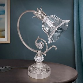 Veioza, Lampa de masa design clasic LA BOHEME, argintiu antic