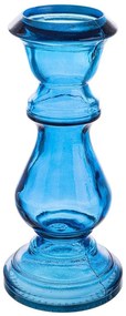 Suport pentru lumanare  albastru Jody  H30. Ø13x30 cm