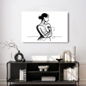 Tablou corp feminin în linii artistice